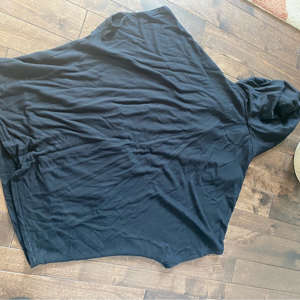SOMA Womens Medium Black Hooded poncho EUC - Picture 7 of 7